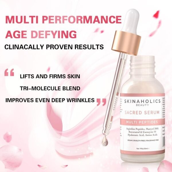 Sacred Serum Muti Performance Peptide Serum Matrixyl 3000 Argireline Hyaluronic Acid Resveratrol Q10 30ML - The World's Best Online Tretinoin Store