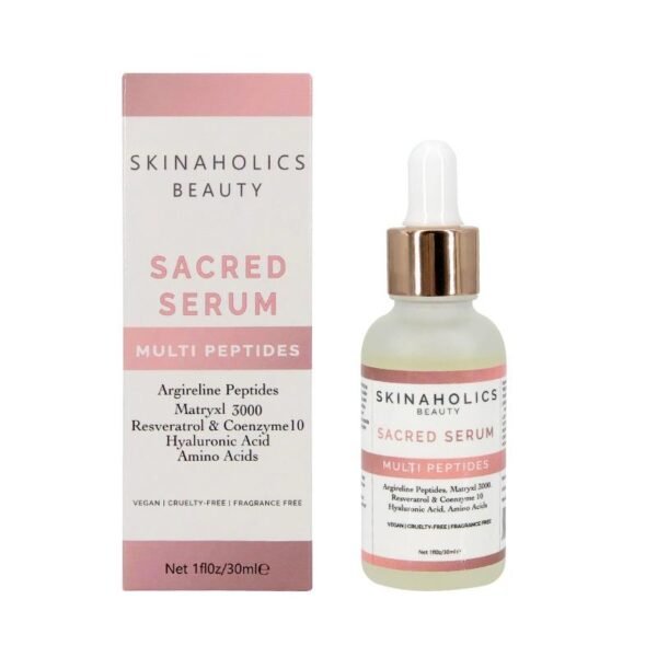 Sacred Serum Muti Performance Peptide Serum Matrixyl 3000 Argireline Hyaluronic Acid Resveratrol Q10 30ML - The World's Best Online Tretinoin Store